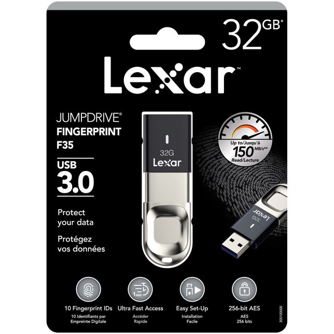 Lexar Jumpdrive Fingerprint F35 USB 3.0 (32GB)
